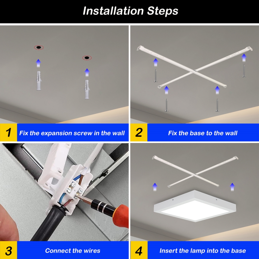 Brilagi - LED Aptumšojama vannas istabas griestu lampa FRAME SMART LED/24W/230V 30x30 cm 3000-6000K IP44 balta + tālvadības pults