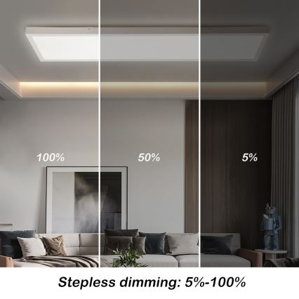 Brilagi - LED Aptumšojama vannas istabas griestu lampa FRAME SMART LED/50W/230V 30x120 cm 3000-6000K IP44 balta + tālvadības pults