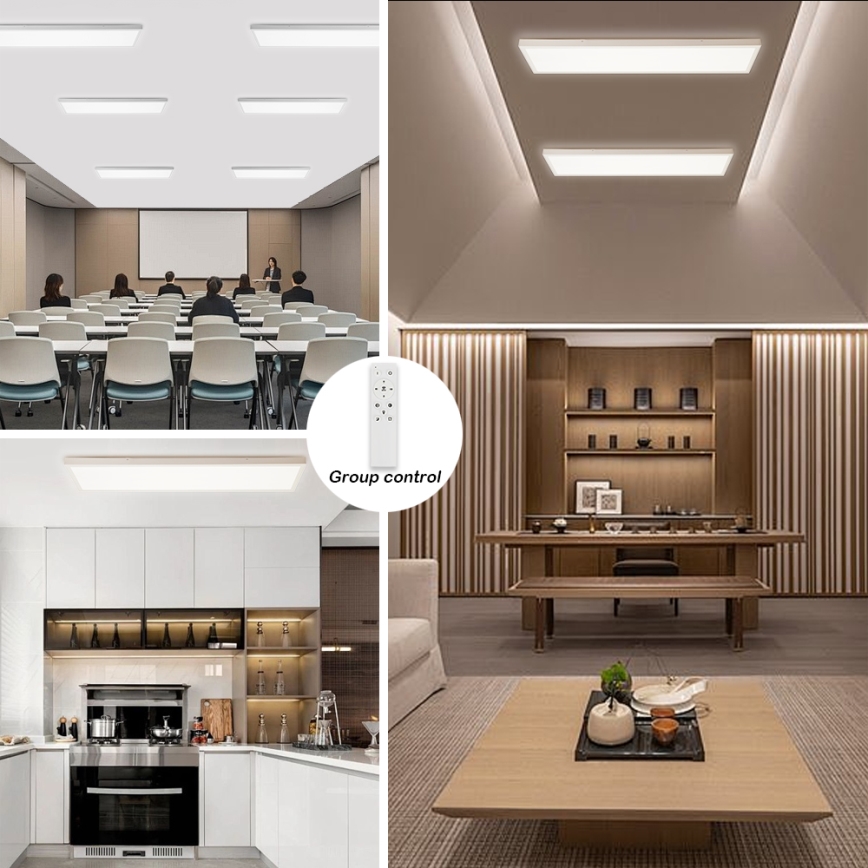 Brilagi - LED Aptumšojama vannas istabas griestu lampa FRAME SMART LED/50W/230V 30x120 cm 3000-6000K IP44 balta + tālvadības pults