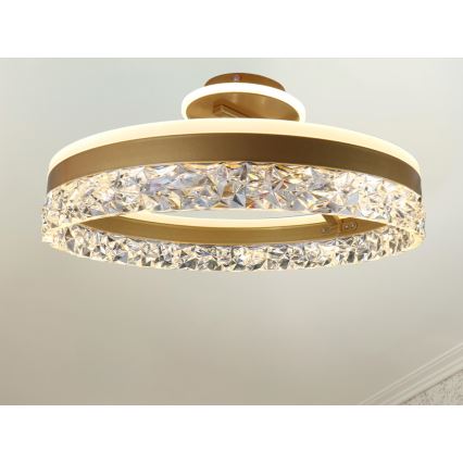 Brilagi - LED Aptumšojama virsapmetuma lustra LED/86W/230V 3000-6500K zelta + tālvadības pults