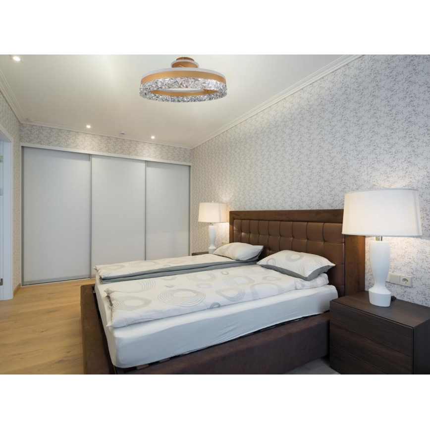 Brilagi - LED Aptumšojama virsapmetuma lustra LED/86W/230V 3000-6500K zelta + tālvadības pults
