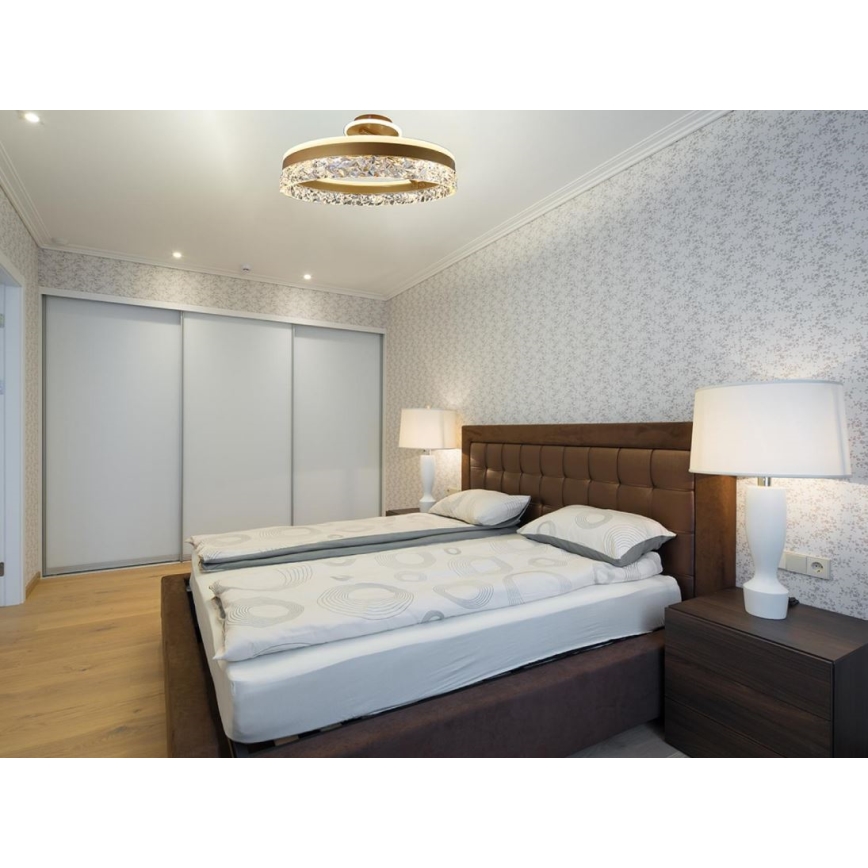 Brilagi - LED Aptumšojama virsapmetuma lustra LED/86W/230V 3000-6500K zelta + tālvadības pults