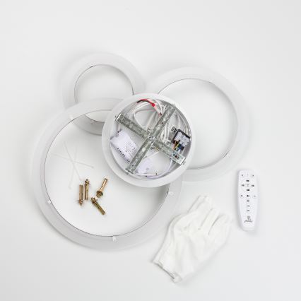 Brilagi - LED Aptumšojama virsapmetuma lustra ORBITS LED/40W/230V 3000-6500K balta + tālvadības pults