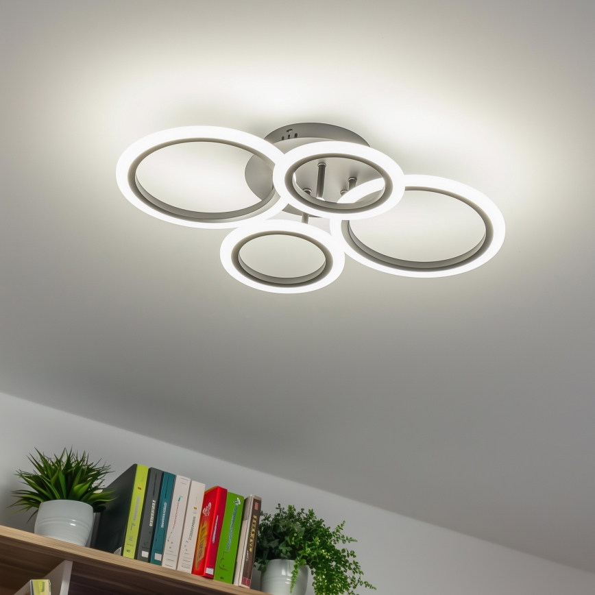 Brilagi - LED Aptumšojama virsapmetuma lustra ORBITS LED/50W/230V 3000-6500K antracīta + tālvadības pults