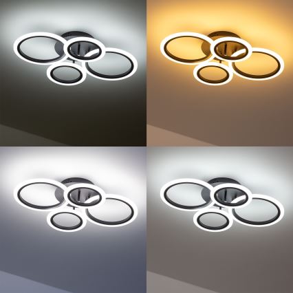Brilagi - LED Aptumšojama virsapmetuma lustra ORBITS LED/50W/230V 3000-6500K + tālvadības pults