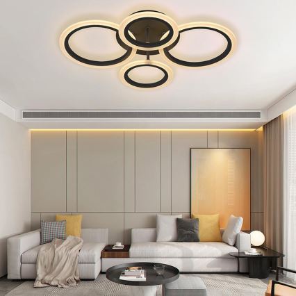 Brilagi - LED Aptumšojama virsapmetuma lustra ORBITS LED/50W/230V 3000-6500K + tālvadības pults