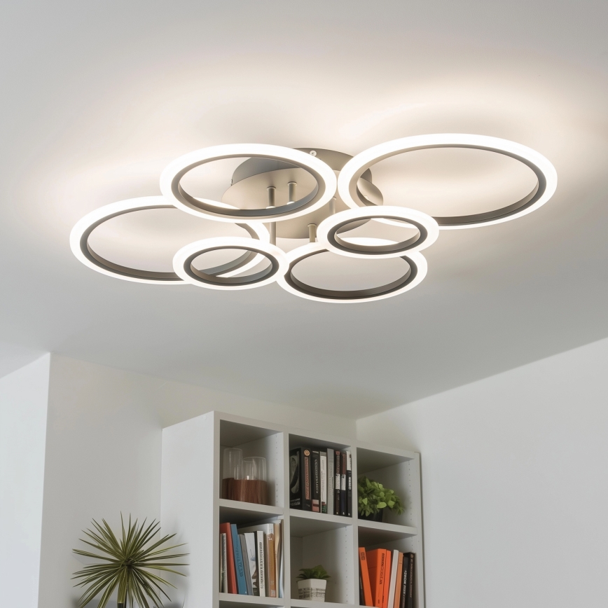 Brilagi - LED Aptumšojama virsapmetuma lustra ORBITS LED/85W/230V 3000-6500K antracīta + tālvadības pults