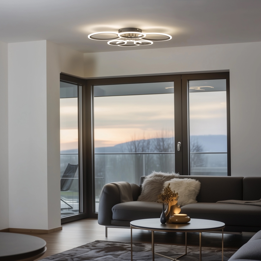 Brilagi - LED Aptumšojama virsapmetuma lustra ORBITS LED/85W/230V 3000-6500K antracīta + tālvadības pults