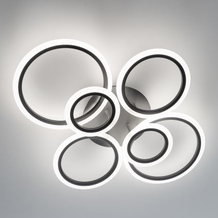 Brilagi - LED Aptumšojama virsapmetuma lustra ORBITS LED/85W/230V 3000-6500K antracīta + tālvadības pults