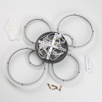 Brilagi - LED Aptumšojama virsapmetuma lustra ORBITS LED/85W/230V 3000-6500K antracīta + tālvadības pults