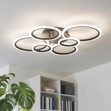 Brilagi - LED Aptumšojama virsapmetuma lustra ORBITS LED/85W/230V 3000-6500K melna + tālvadības pults