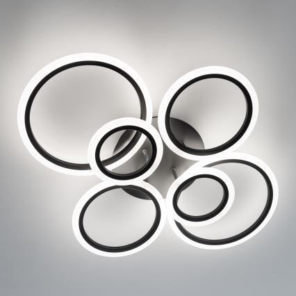 Brilagi - LED Aptumšojama virsapmetuma lustra ORBITS LED/85W/230V 3000-6500K melna + tālvadības pults