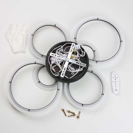Brilagi - LED Aptumšojama virsapmetuma lustra ORBITS LED/85W/230V 3000-6500K melna + tālvadības pults