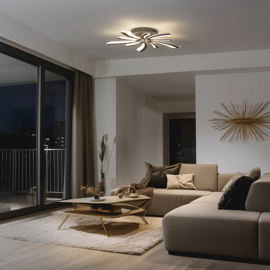 Brilagi - LED Aptumšojama virsapmetuma lustra TWIST LED/55W/230V 3000-6500K antracīta + tālvadības pults