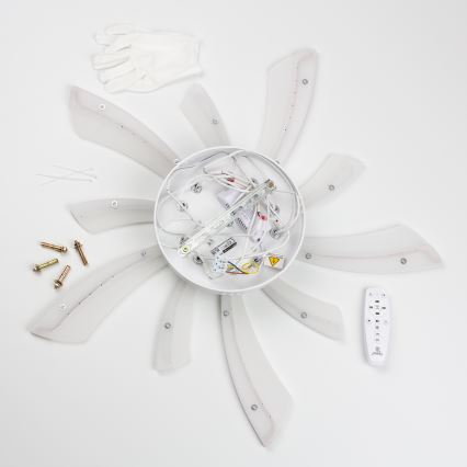 Brilagi - LED Aptumšojama virsapmetuma lustra TWIST LED/55W/230V 3000-6500K balta + tālvadības pults