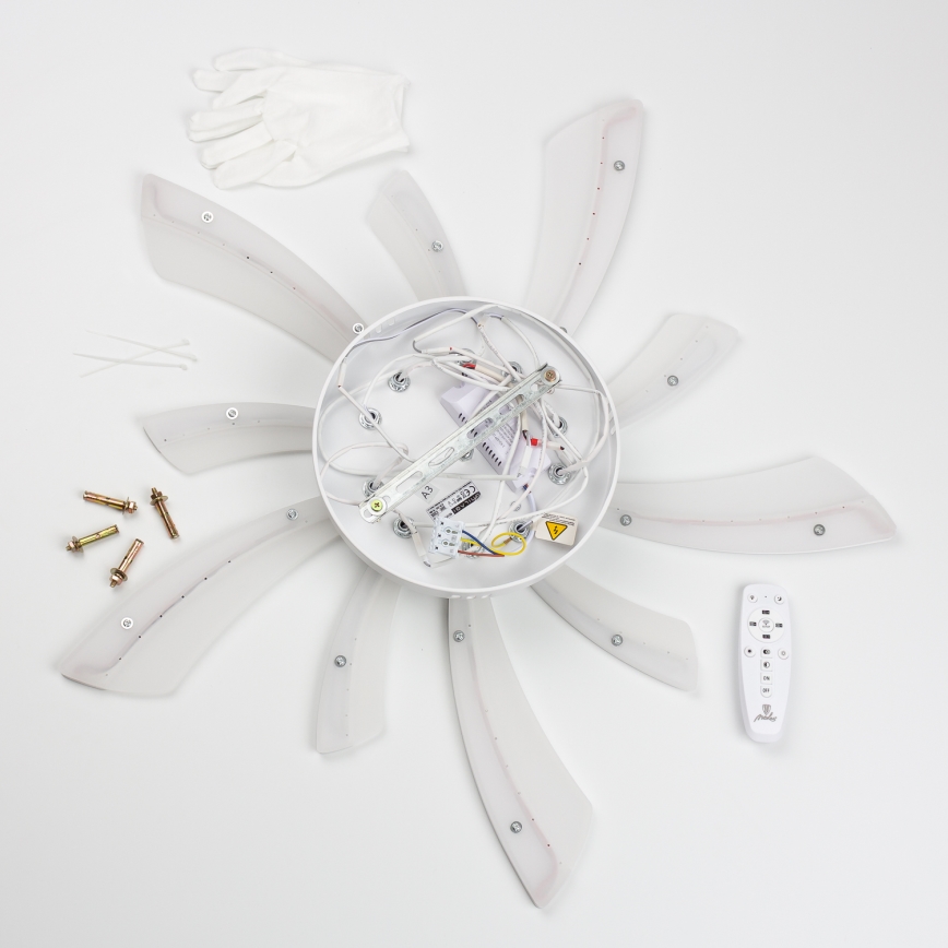 Brilagi - LED Aptumšojama virsapmetuma lustra TWIST LED/55W/230V 3000-6500K balta + tālvadības pults