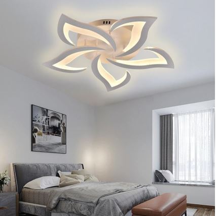 Brilagi - LED Aptumšojama virsapmetuma lustra TWIST LED/55W/230V 3000-6500K balta + tālvadības pults