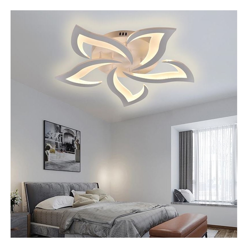 Brilagi - LED Aptumšojama virsapmetuma lustra TWIST LED/55W/230V 3000-6500K balta + tālvadības pults