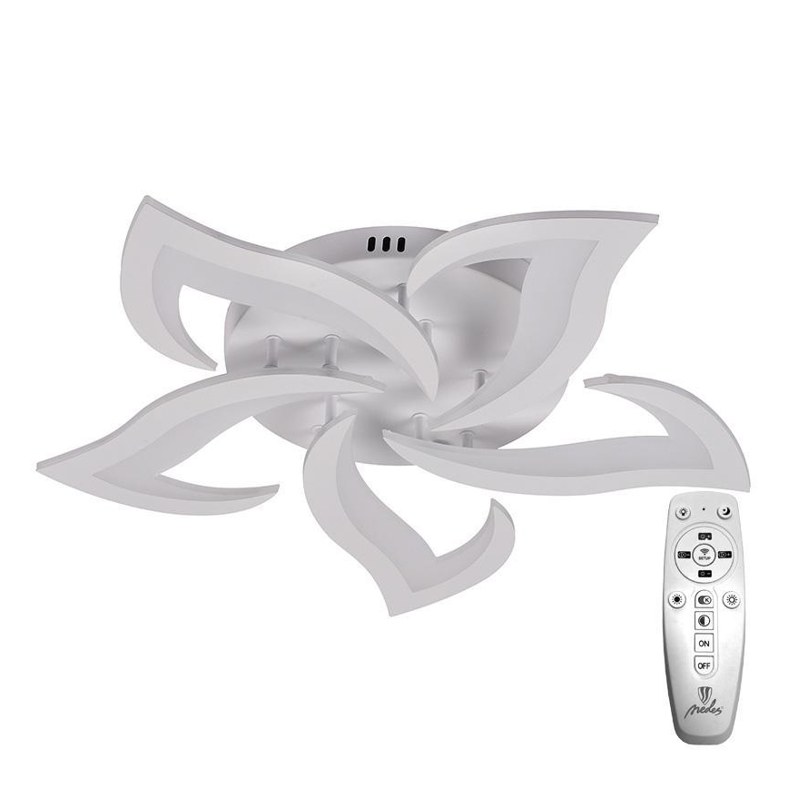 Brilagi - LED Aptumšojama virsapmetuma lustra TWIST LED/55W/230V 3000-6500K balta + tālvadības pults