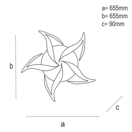 Brilagi - LED Aptumšojama virsapmetuma lustra TWIST LED/55W/230V 3000-6500K balta + tālvadības pults