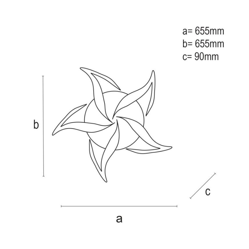 Brilagi - LED Aptumšojama virsapmetuma lustra TWIST LED/55W/230V 3000-6500K balta + tālvadības pults