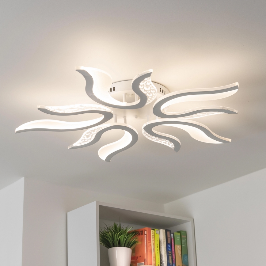 Brilagi - LED Aptumšojama virsapmetuma lustra TWIST LED/65W/230V 3000-6500K balta + tālvadības pults