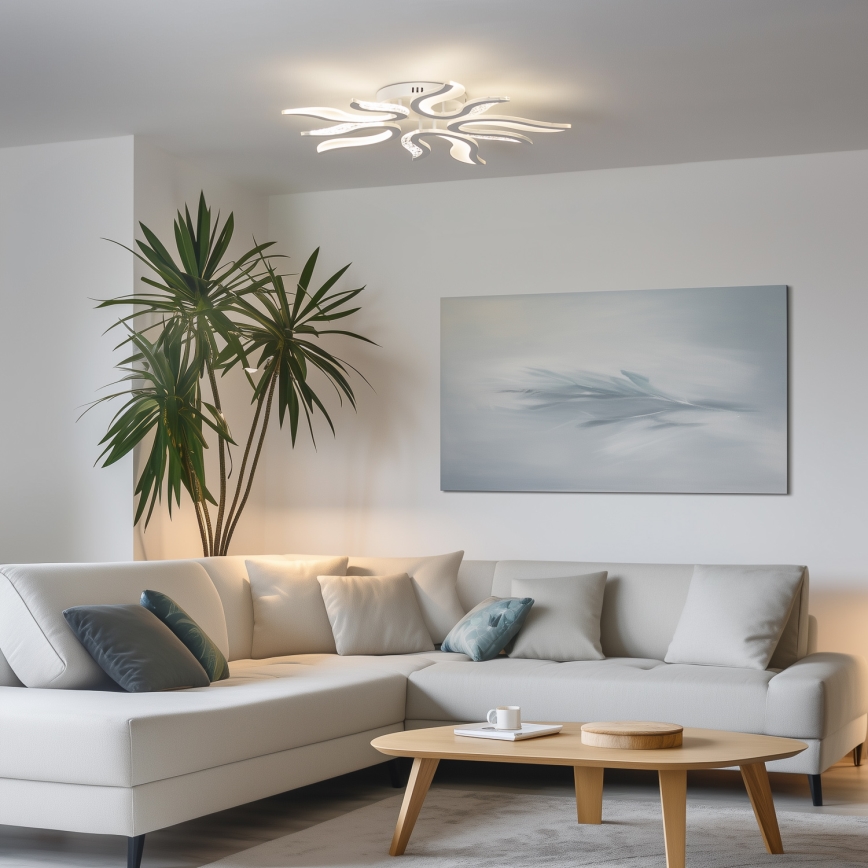 Brilagi - LED Aptumšojama virsapmetuma lustra TWIST LED/65W/230V 3000-6500K balta + tālvadības pults