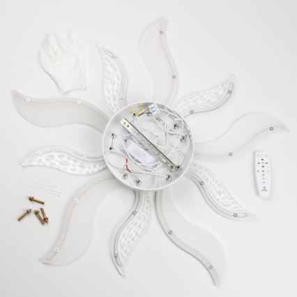 Brilagi - LED Aptumšojama virsapmetuma lustra TWIST LED/65W/230V 3000-6500K balta + tālvadības pults
