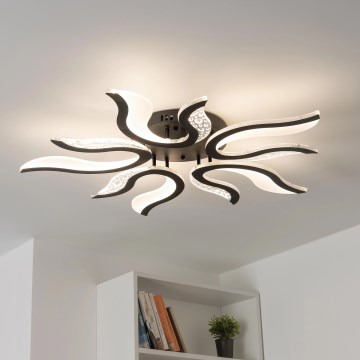 Brilagi - LED Aptumšojama virsapmetuma lustra TWIST LED/65W/230V 3000-6500K melna + tālvadības pults
