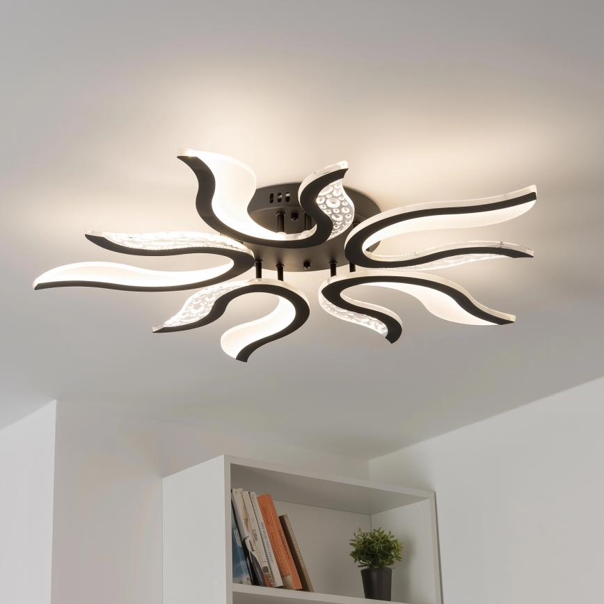 Brilagi - LED Aptumšojama virsapmetuma lustra TWIST LED/65W/230V 3000-6500K melna + tālvadības pults