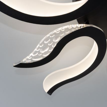 Brilagi - LED Aptumšojama virsapmetuma lustra TWIST LED/65W/230V 3000-6500K melna + tālvadības pults