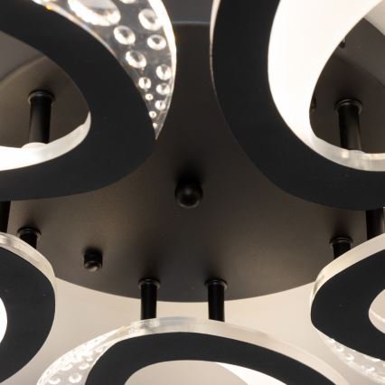 Brilagi - LED Aptumšojama virsapmetuma lustra TWIST LED/65W/230V 3000-6500K melna + tālvadības pults