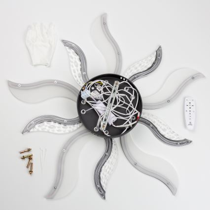 Brilagi - LED Aptumšojama virsapmetuma lustra TWIST LED/65W/230V 3000-6500K melna + tālvadības pults