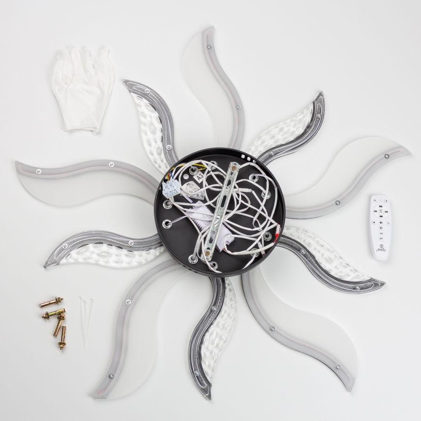 Brilagi - LED Aptumšojama virsapmetuma lustra TWIST LED/65W/230V 3000-6500K melna + tālvadības pults