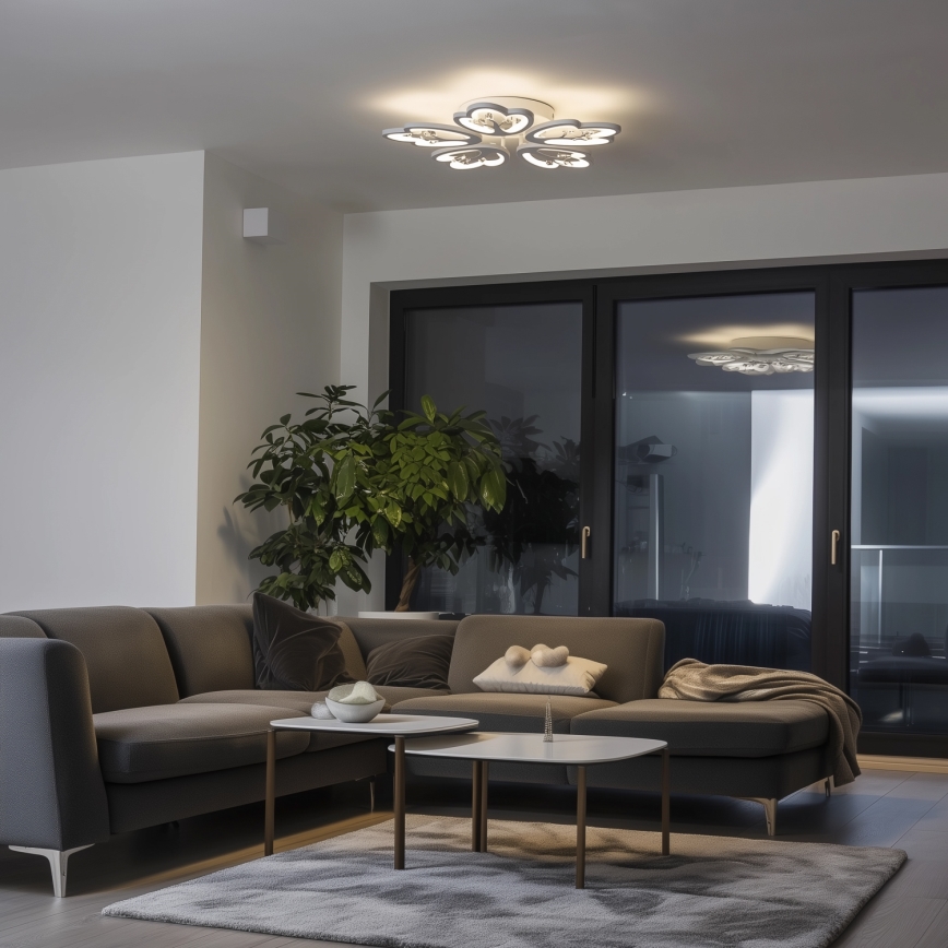Brilagi - LED Aptumšojama virsapmetuma lustra TWIST LED/80W/230V 3000-6500K balta + tālvadības pults