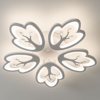 Brilagi - LED Aptumšojama virsapmetuma lustra TWIST LED/80W/230V 3000-6500K balta + tālvadības pults