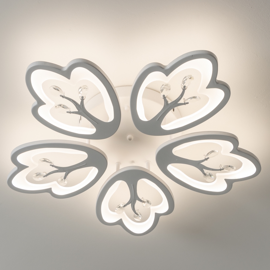 Brilagi - LED Aptumšojama virsapmetuma lustra TWIST LED/80W/230V 3000-6500K balta + tālvadības pults