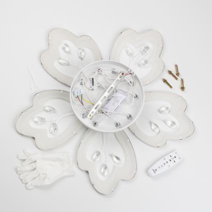 Brilagi - LED Aptumšojama virsapmetuma lustra TWIST LED/80W/230V 3000-6500K balta + tālvadības pults