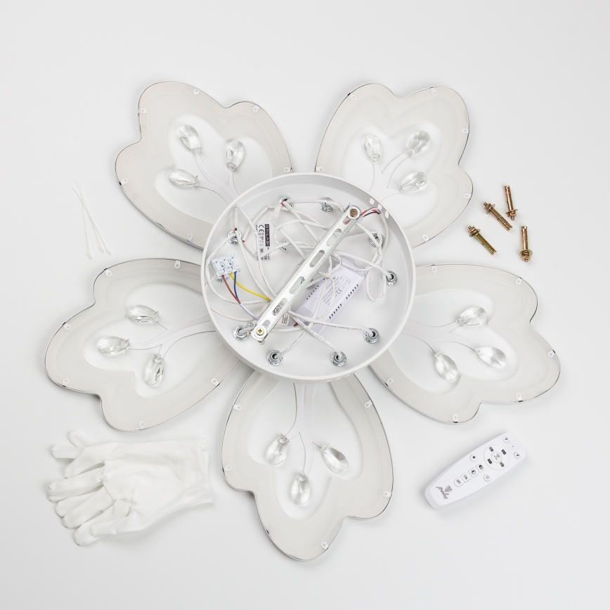 Brilagi - LED Aptumšojama virsapmetuma lustra TWIST LED/80W/230V 3000-6500K balta + tālvadības pults