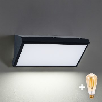 Brilagi - LED aptumšojams āra sienas gaismeklis TRIANGLE 1xE27/6W/230V 2700-6500K IP65 melns