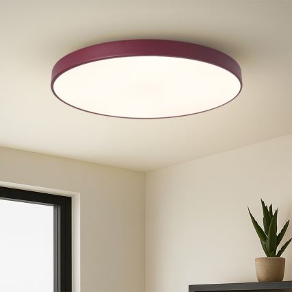 Brilagi - LED regulējams gaismeklis POOL SMART LED/100W/230V Ø 80 cm 3000-6000K Wi-Fi Tuya + tālvadības pults, burgundijas krāsa