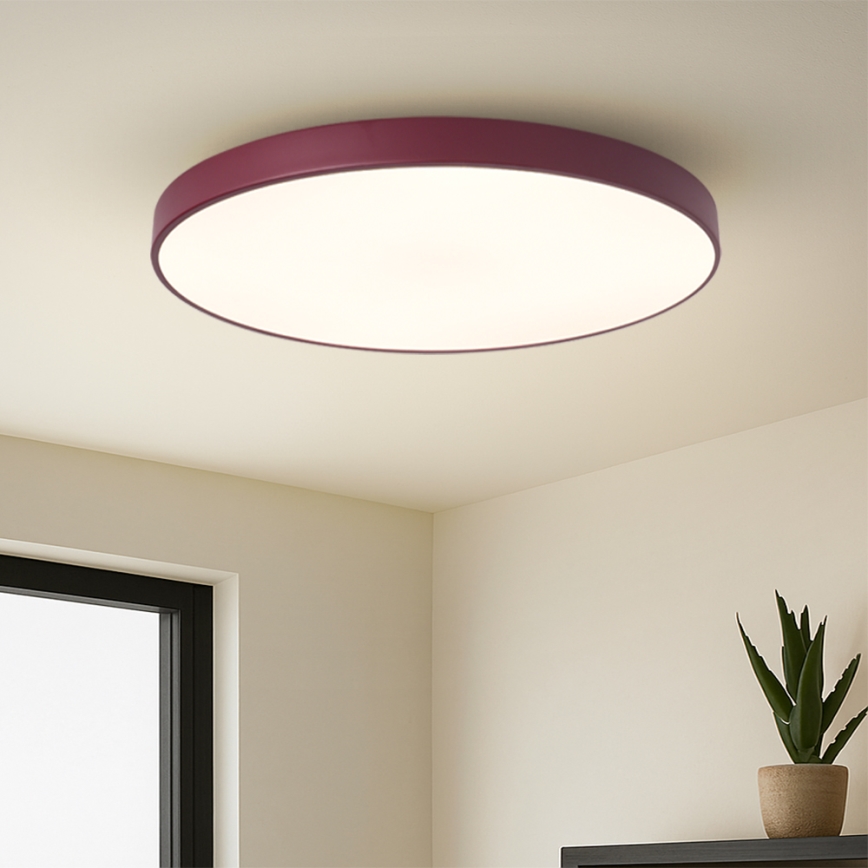 Brilagi - LED regulējams gaismeklis POOL SMART LED/100W/230V Ø 80 cm 3000-6000K Wi-Fi Tuya + tālvadības pults, burgundijas krāsa
