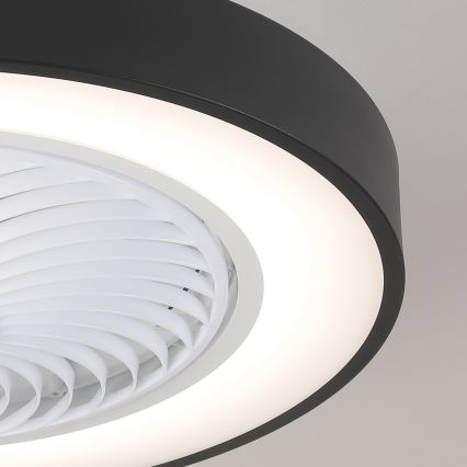 Brilagi - LED dimmējams griestu gaismeklis ar ventilatoru LED/30W/230V 3000-6500K Ø 50 cm melns + ar tālvadības pulti