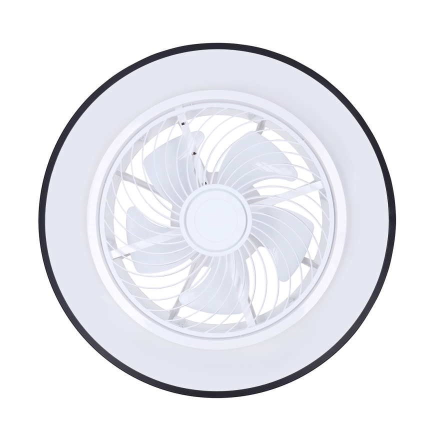 Brilagi - LED dimmējams griestu gaismeklis ar ventilatoru LED/30W/230V 3000-6500K Ø 50 cm melns + ar tālvadības pulti