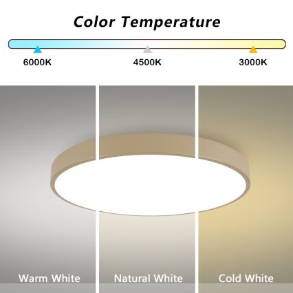 Brilagi - LED dimējams griestu gaismeklis POOL SMART LED/100W/230V 3000-6000K 80 cm bēšs Wi-Fi Tuya + tālvadība