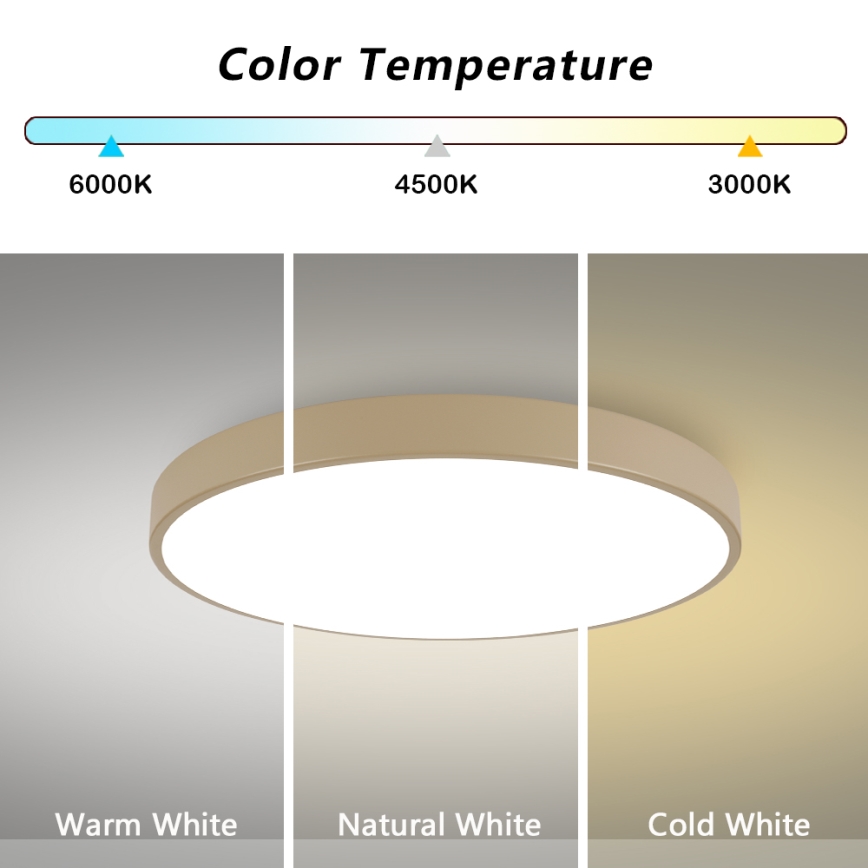 Brilagi - LED dimējams griestu gaismeklis POOL SMART LED/100W/230V 3000-6000K 80 cm bēšs Wi-Fi Tuya + tālvadība