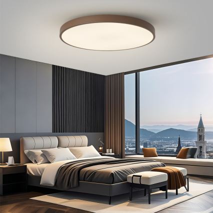 Brilagi - Regulējams LED gaismeklis POOL SMART LED/128W/230V Ø 100 cm Wi‑Fi Tuya + tālvadība brūns