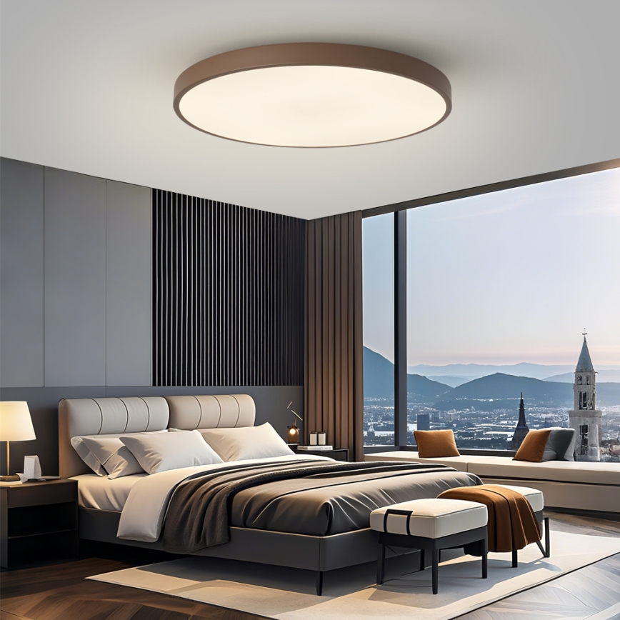 Brilagi - Regulējams LED gaismeklis POOL SMART LED/128W/230V Ø 100 cm Wi‑Fi Tuya + tālvadība brūns