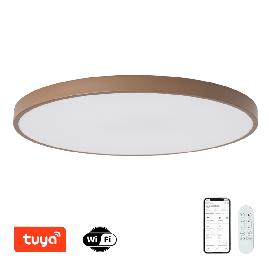 Brilagi - Regulējams LED gaismeklis POOL SMART LED/128W/230V Ø 100 cm Wi‑Fi Tuya + tālvadība brūns