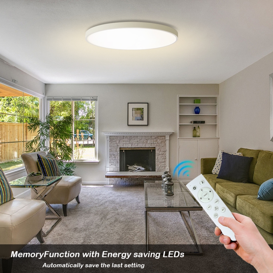 Brilagi - LED aptumšojams griestu gaismeklis POOL SMART LED/128W/230V 3000-6000K diam. 100 cm Wi-Fi Tuya balts + tālvadības pults